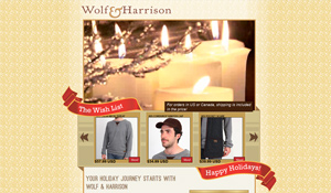 Wolf & Harrison Holiday One Page Site